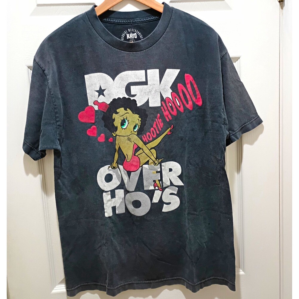 DGK Betty Boop Over Ho's Hootie Hooo T Shirt Large Kayo Corp Skate Graphic Tee